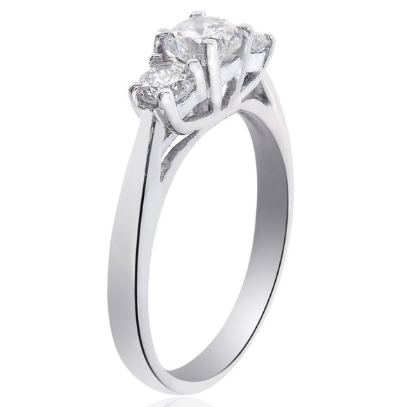 0.85 Ct. tw. Diamond Three Stone Engagement Ring - Picture 2 of 4